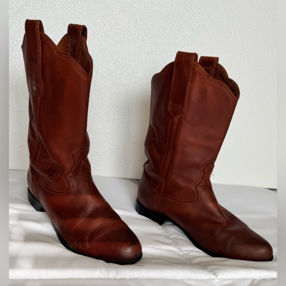 Ariat Women Brown Leather Western Boots - Picture 1 of 8